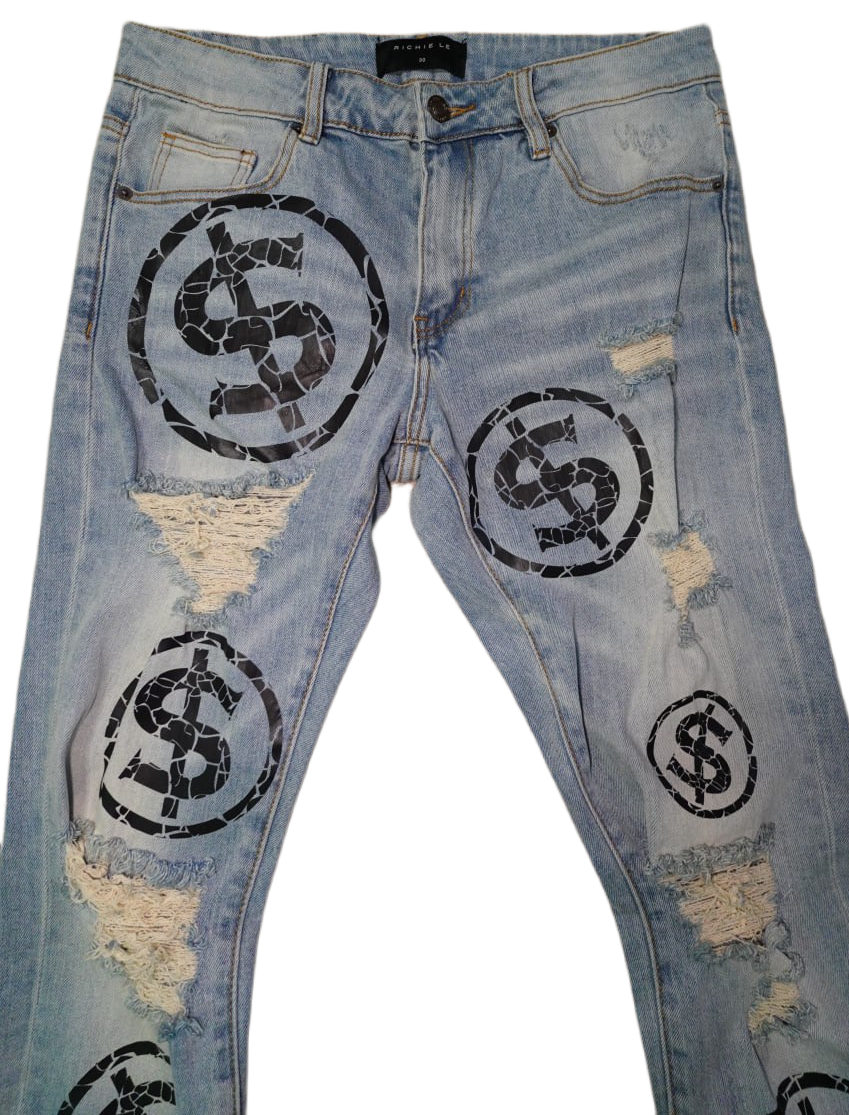 Munyun Jeans Distressed Blue