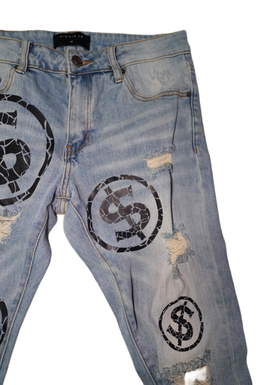 Munyun Jeans Distressed Blue